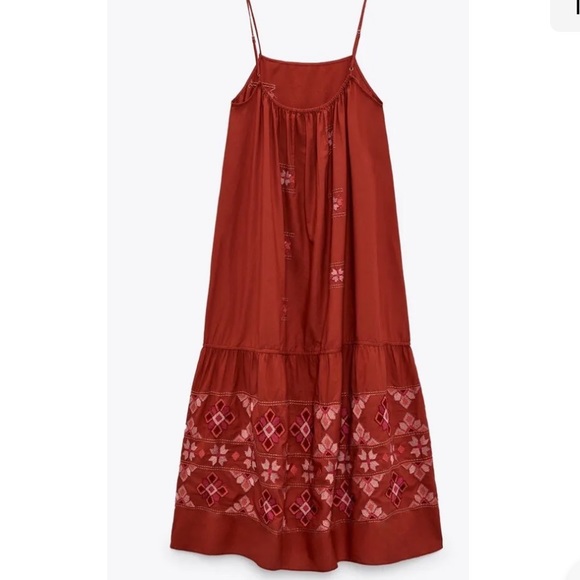 Zara embroidered dress new with tag - Picture 3 of 4